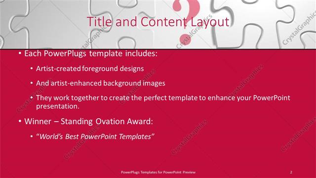Title and Content presentation slide layout