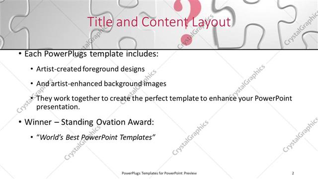 Title and Content presentation slide layout