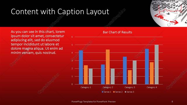 Content with Caption presentation slide layout