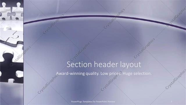Section Header presentation slide layout