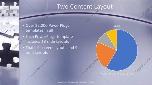 Two Content presentation slide layout