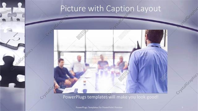 Picture with Caption presentation slide layout