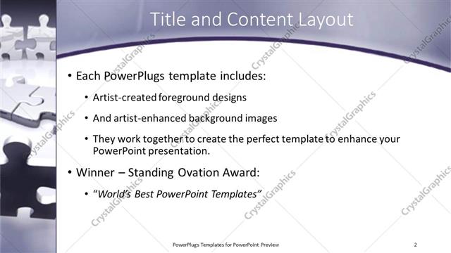 Title and Content presentation slide layout