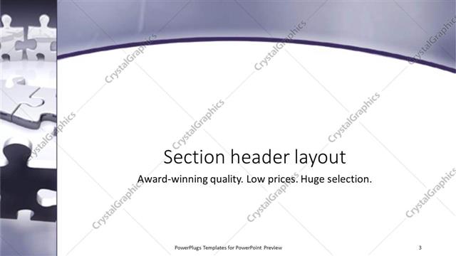 Section Header presentation slide layout