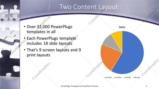 Two Content presentation slide layout