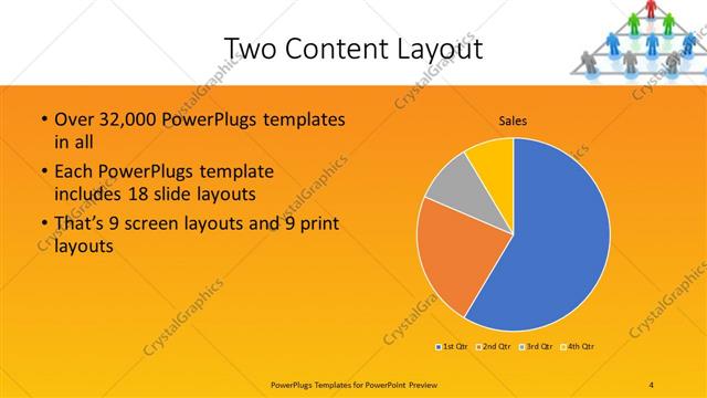 Two Content presentation slide layout