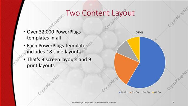 Two Content presentation slide layout