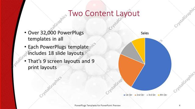 Two Content presentation slide layout