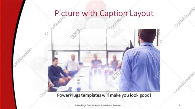 Picture with Caption presentation slide layout