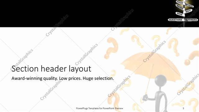 Section Header presentation slide layout