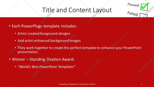 Title and Content presentation slide layout