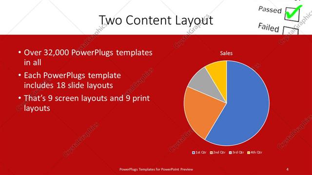 Two Content presentation slide layout