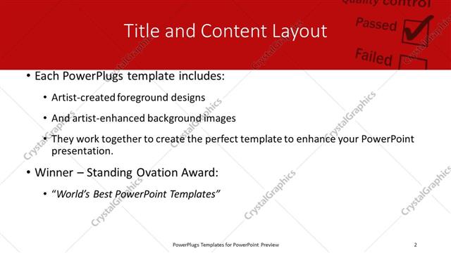 Title and Content presentation slide layout
