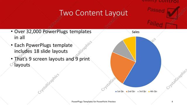 Two Content presentation slide layout