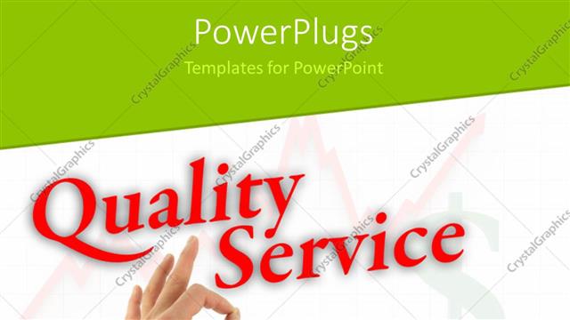  Presentation with symbol - Quality service with hand okay sign with dollar symbol and growth graph