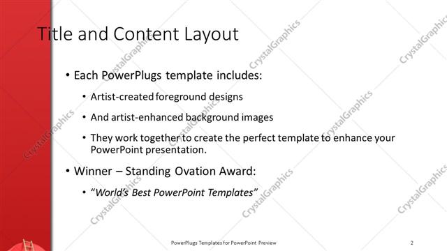 Title and Content presentation slide layout