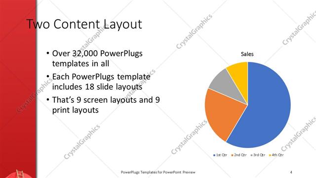 Two Content presentation slide layout