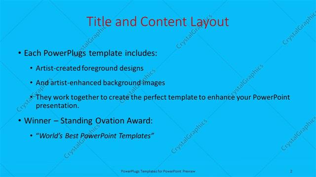 Title and Content presentation slide layout