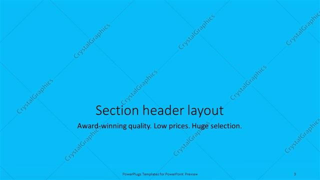 Section Header presentation slide layout