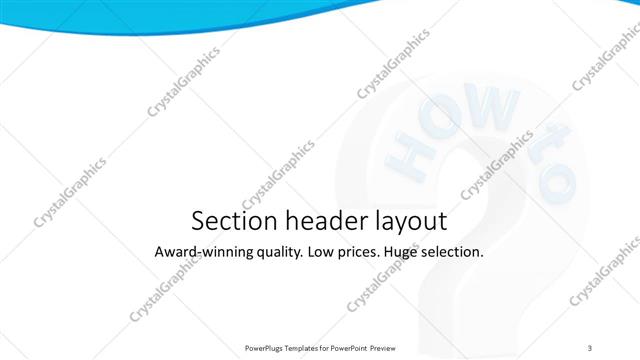 Section Header presentation slide layout