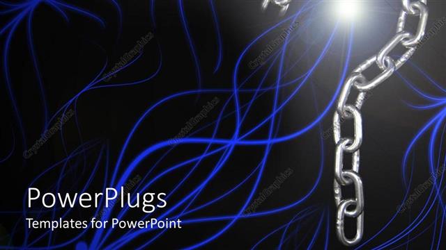  Presentation with steel - A question mark made up of steel chain with digital background