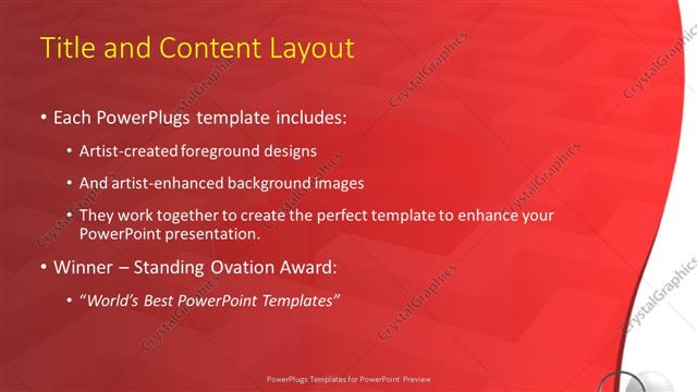Title and Content presentation slide layout