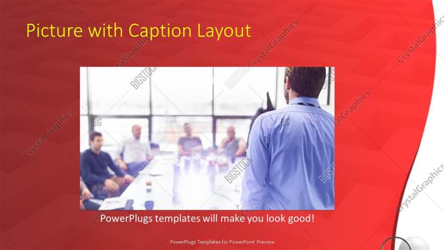 Picture with Caption presentation slide layout
