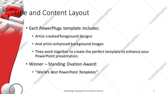 Title and Content presentation slide layout