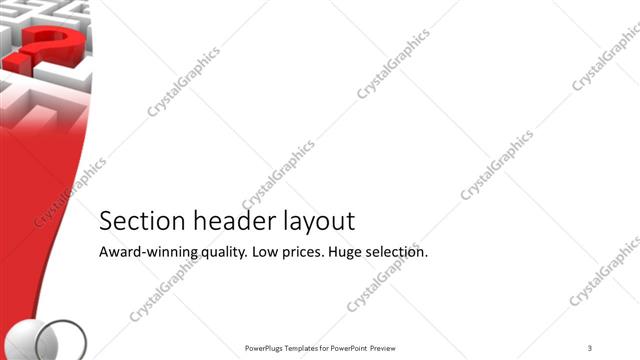 Section Header presentation slide layout
