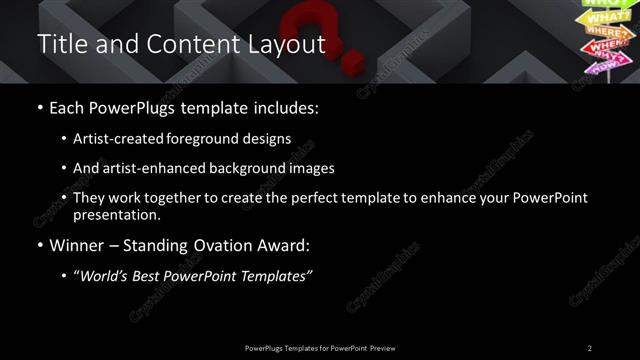 Title and Content presentation slide layout