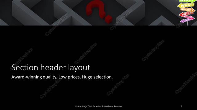 Section Header presentation slide layout