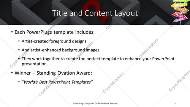 Title and Content presentation slide layout