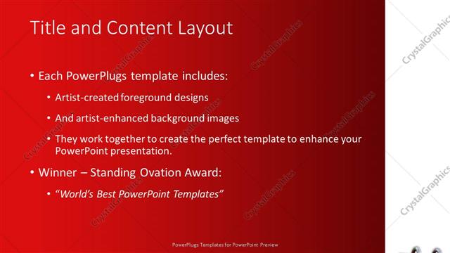 Title and Content presentation slide layout