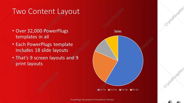 Two Content presentation slide layout