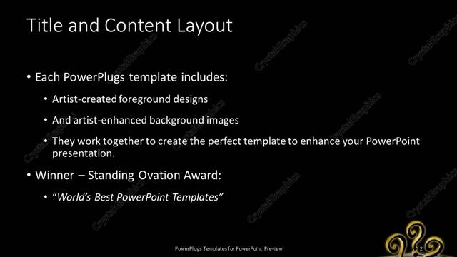 Title and Content presentation slide layout