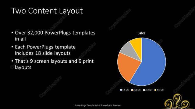Two Content presentation slide layout