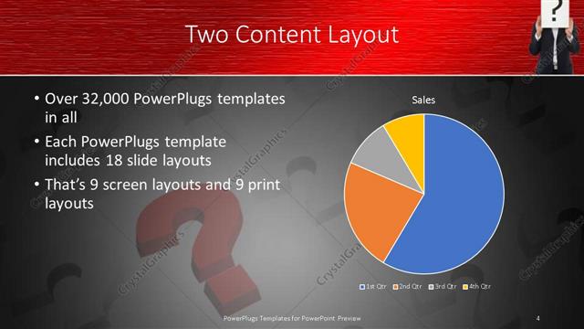 Two Content presentation slide layout