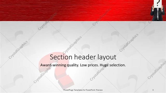 Section Header presentation slide layout