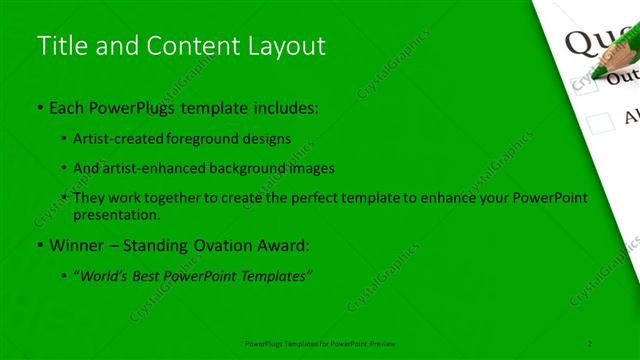 Title and Content presentation slide layout
