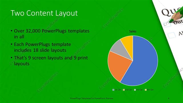 Two Content presentation slide layout