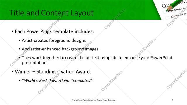 Title and Content presentation slide layout