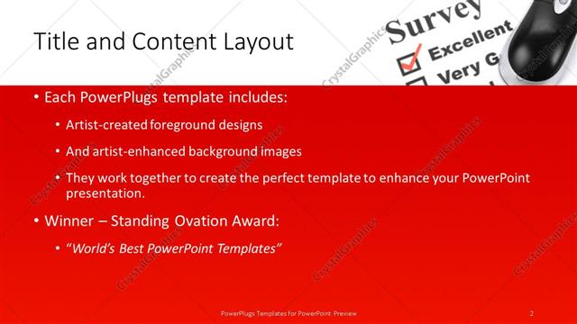 Title and Content presentation slide layout