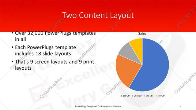 Two Content presentation slide layout