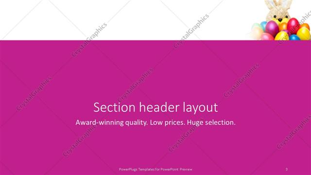 Section Header presentation slide layout