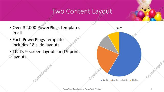 Two Content presentation slide layout
