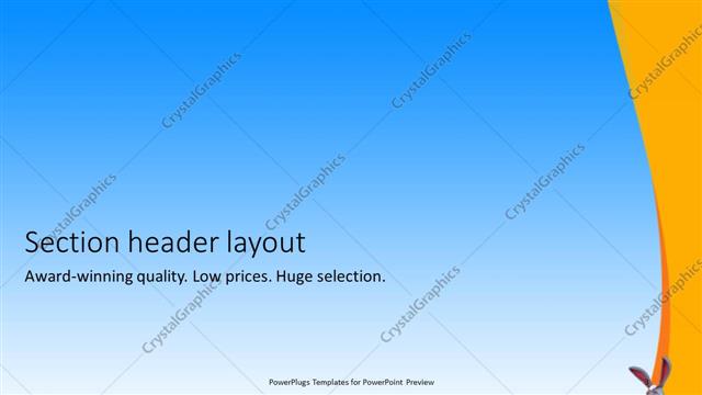 Section Header presentation slide layout