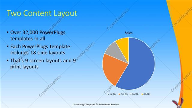 Two Content presentation slide layout