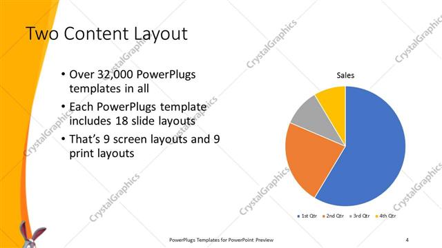 Two Content presentation slide layout
