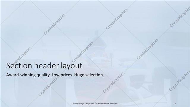 Section Header presentation slide layout