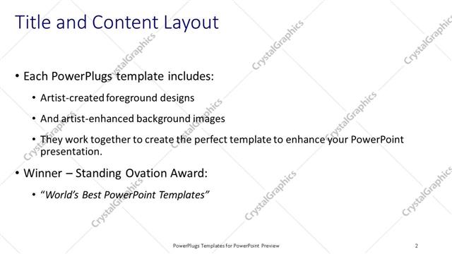 Title and Content presentation slide layout